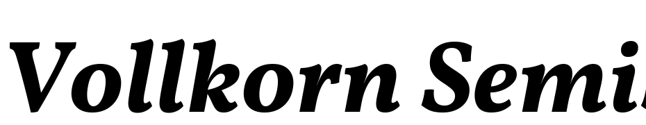 Vollkorn Semibold Italic Yazı tipi ücretsiz indir